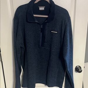 Columbia Men's Dark Blue Zip-Up Sweater